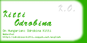 kitti odrobina business card